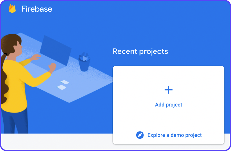 Add project button on Firebase console